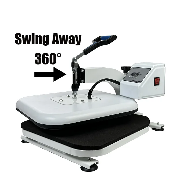 Premium 38x38cm Swing Away Sublimation Heat Press  Intense T-Shirt Pattern Transfer  Professional  Grade Imprinting
