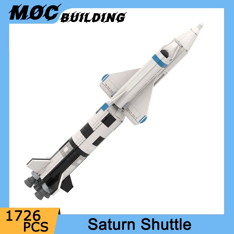 MOC Space Series Saturn V Shuttle Model Building Blocks Rocket Launch DIY Assembly Bricks Satellite Exploration Toys Xmas Gifts