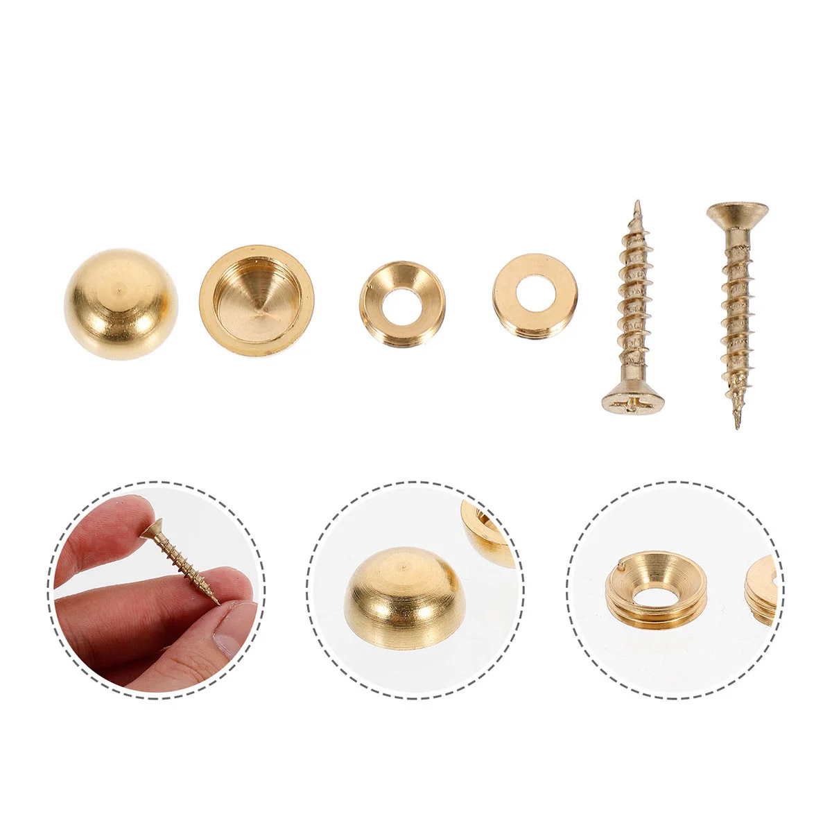 16 Pcs Advertising Nail Mirror Screws Fake Rock Hide Key Decorative Nails Board Wooden Furniture Self-Tapping