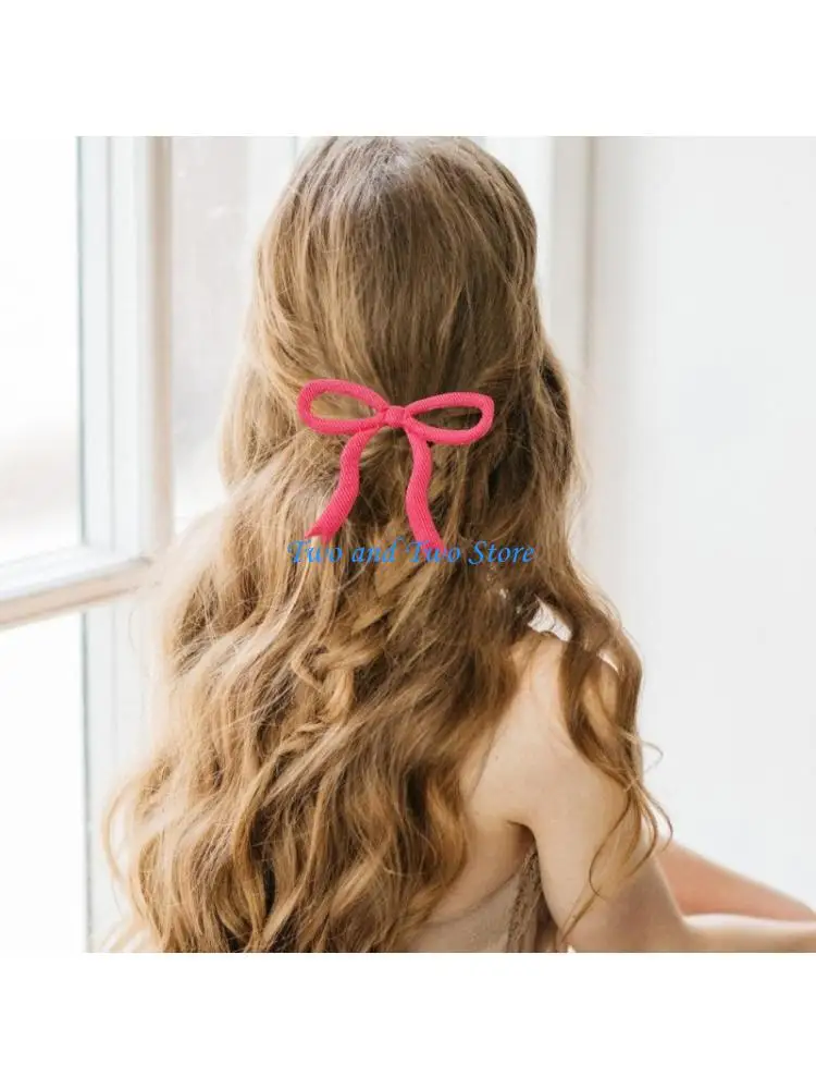 

HX6F DIY Pointed Mini Bows For Clothing Accessories Hair Decors Craft Projects Soft Polyester Fabric Applique Attachment