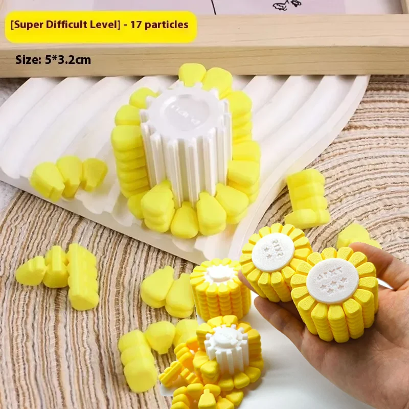 3D-Gedruckter Mais-Zauberwürfel, Tetris-Puzzle zur Stresslinderung & Gehirnentwicklung – Detail 4