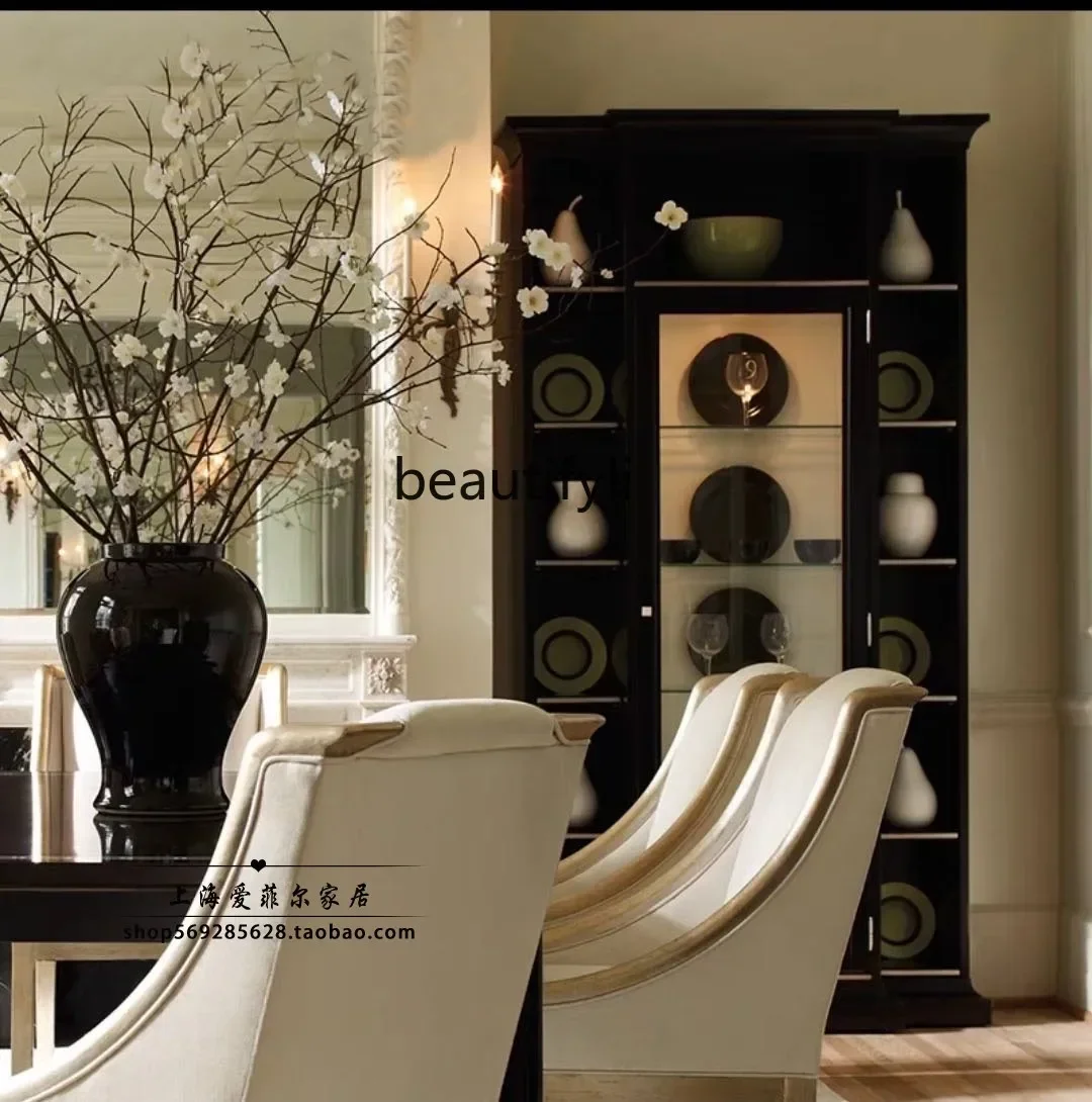 

ss K178 s25 A55 American wine cabinet dining side cabinet solid wood display cabinet storage display