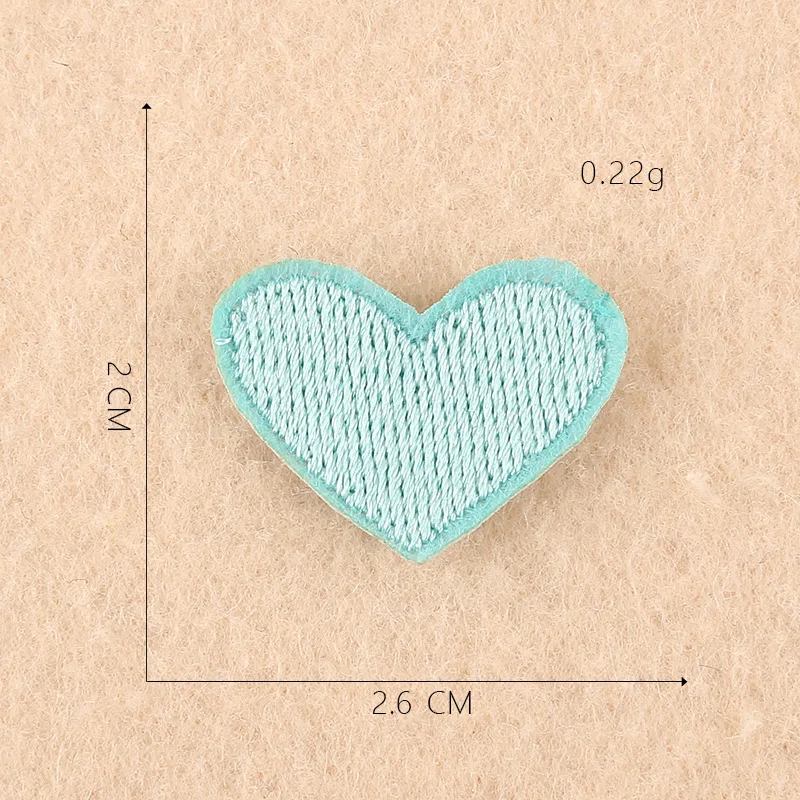 5pcs 20 Color Mini Heart Love DIY Embroidered Patch for Kids Clothing Shoes Bag Decoration Hole Repair Iron on Clothes Appliques