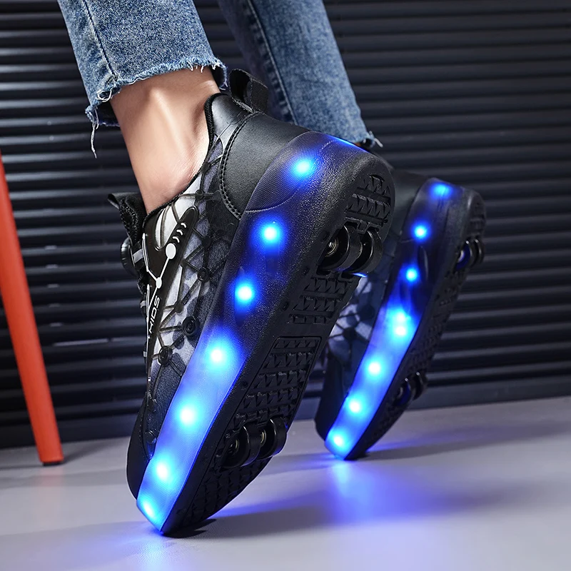 

Осенние кроссовки на роликах с 4 колесами: детские выдвижные крутые коньки без завязок — студенческие роликовые туфли для мальчиков