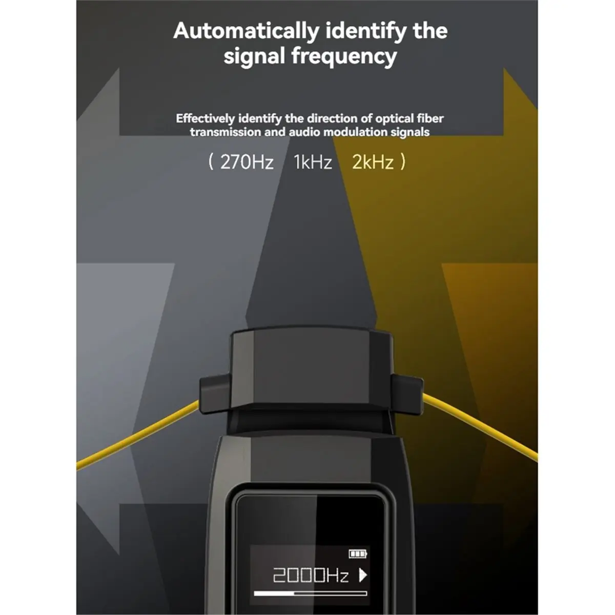2026 NEW Fiber Optic Identifier Automatically Detect Signal Frequency with Visual Fault Locator LED Light 700-1700Nm SM mm
