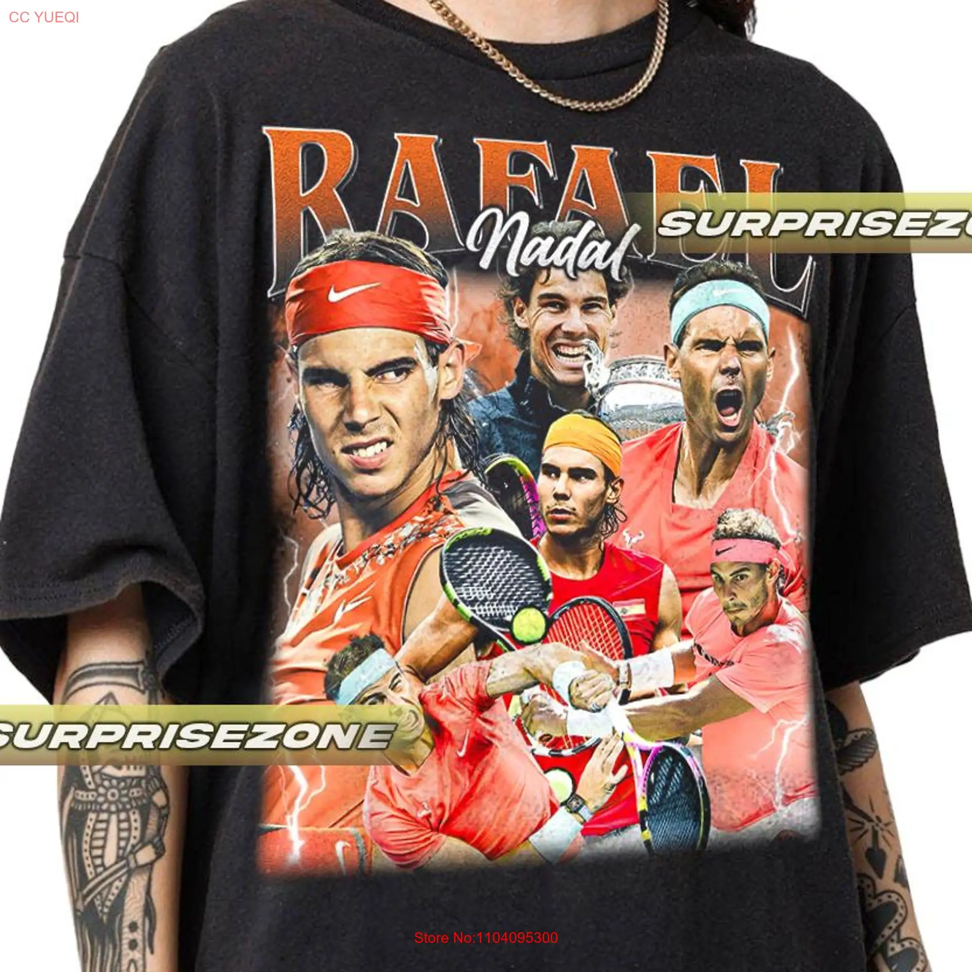 Camiseta vintage Rafael Nadal Softstyle para mujer y hombre de manga larga o corta
