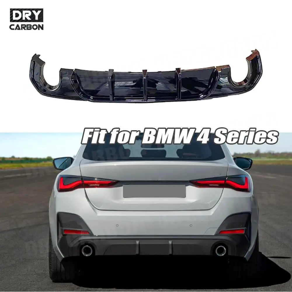 

ABS Material Gloss Black Car Rear Bumper Lip Diffuser Spoiler for BMW 4 Series G26 425i 430i M Sport Sedan 2021 + Accessories