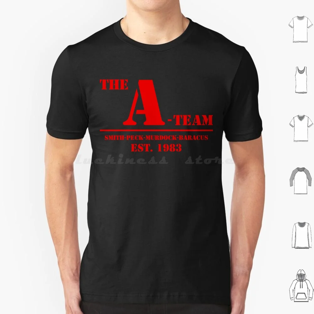 The A-Team ( Red Version ) T Shirt 6Xl Cotton Cool Tee A Team John Hannibal Smith Templeto Peck Faceman Murdock B A Baracus