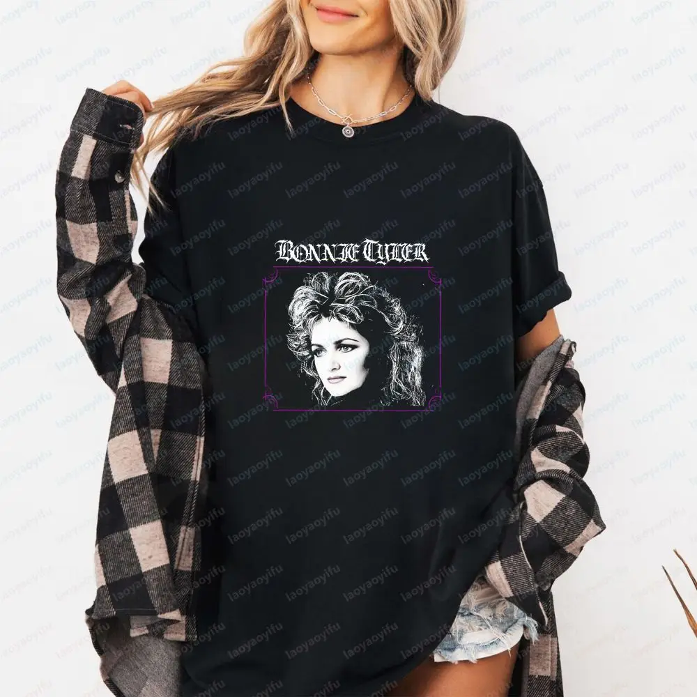 Bonnie Tyler - This Is A Retro-style Blouse for Female Legendary Rock Singers From Wales. It Is A Unisex Round-neck T-shirt.