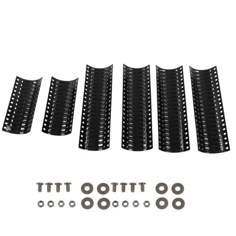 

2 Sets Universal Grill Porcelain Heat Plate Adjustable Stainless Steel Heat Shield Grill Replacement Parts