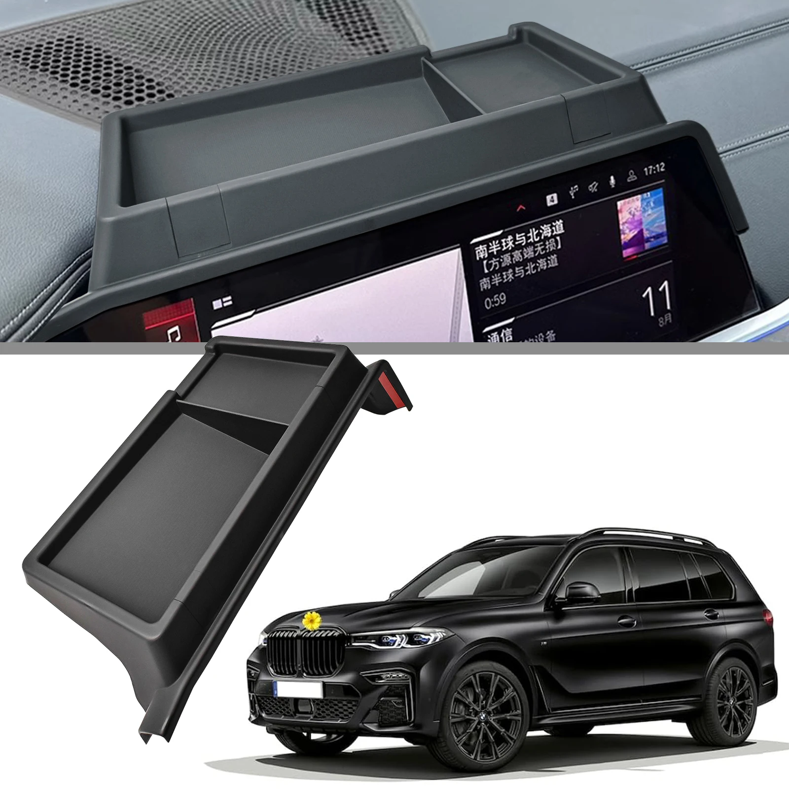 For BMW X5 G05 X7 G07 X6 G06 Center Console Storage Dashboard Tray Organizer Dash Mounted Board Phone Holders Car Storage Box