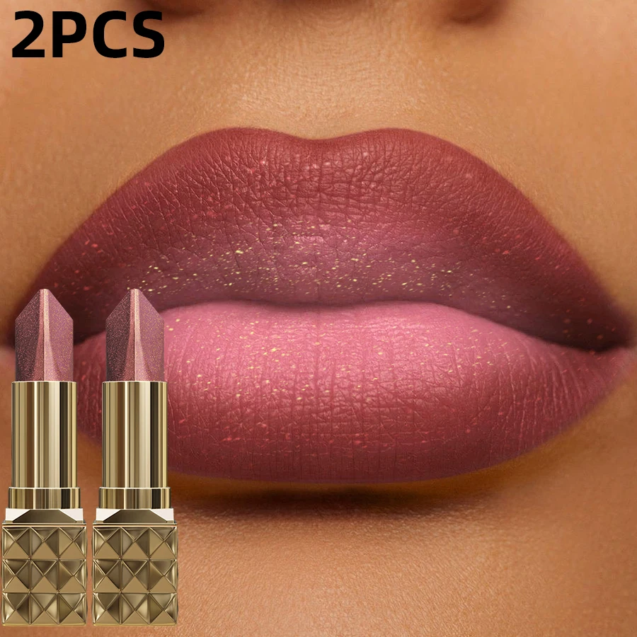 2pcs 2pcs Two Tone Glitter Shiny Metallic Lipstick Set Matte Pearlescent Lip Tint,Long Lasting Lip Senior Lip Makeup Gifts Lip Gloss Cosmetic for Women Gifts Sexy Red Lip Beauty Set - Aliexpress Deal