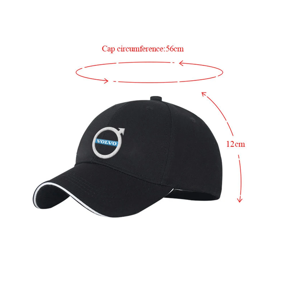 Fashion Car Duck Tongue Cap For Volvo Badge 3D Hat Auto MOTO GP Racing Baseball Caps Hats Adjustable Casual Trucket Hat Hip-Hop