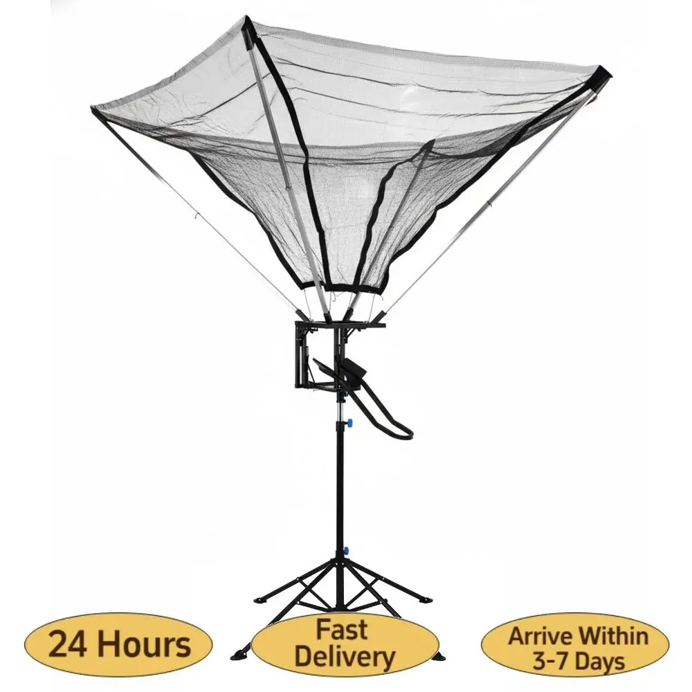 

Basketball Shooting Trainer with 180° Rotating Track Easy Assembly with Net Return System Suitable for Indoor & Outdoor Use