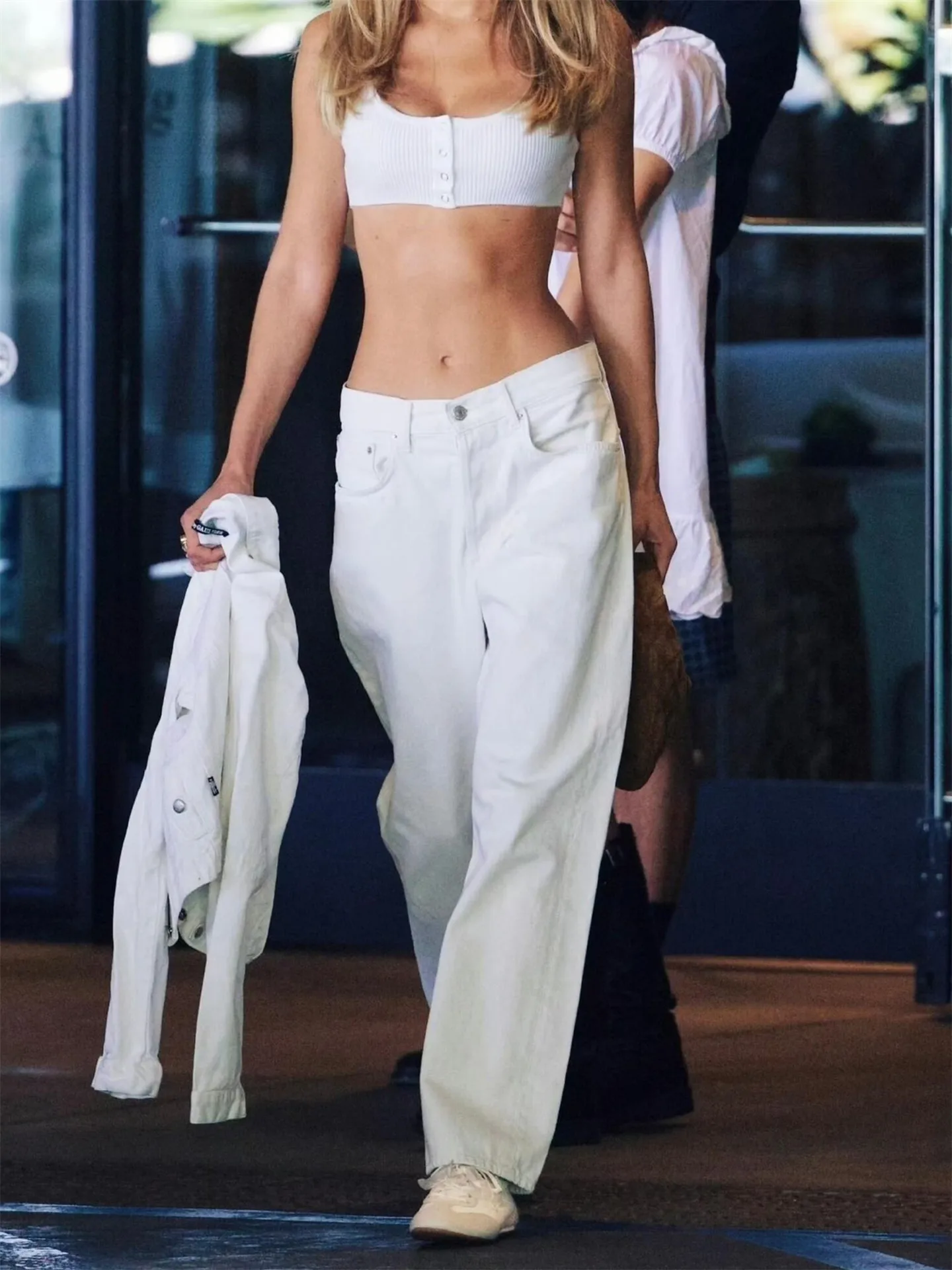 

Американские винтажные джинсы в уличном стиле с низкой посадкой, широкими штанинами, женские, свободные, стройнящие, в пол, повседневные, из хлопкового денима