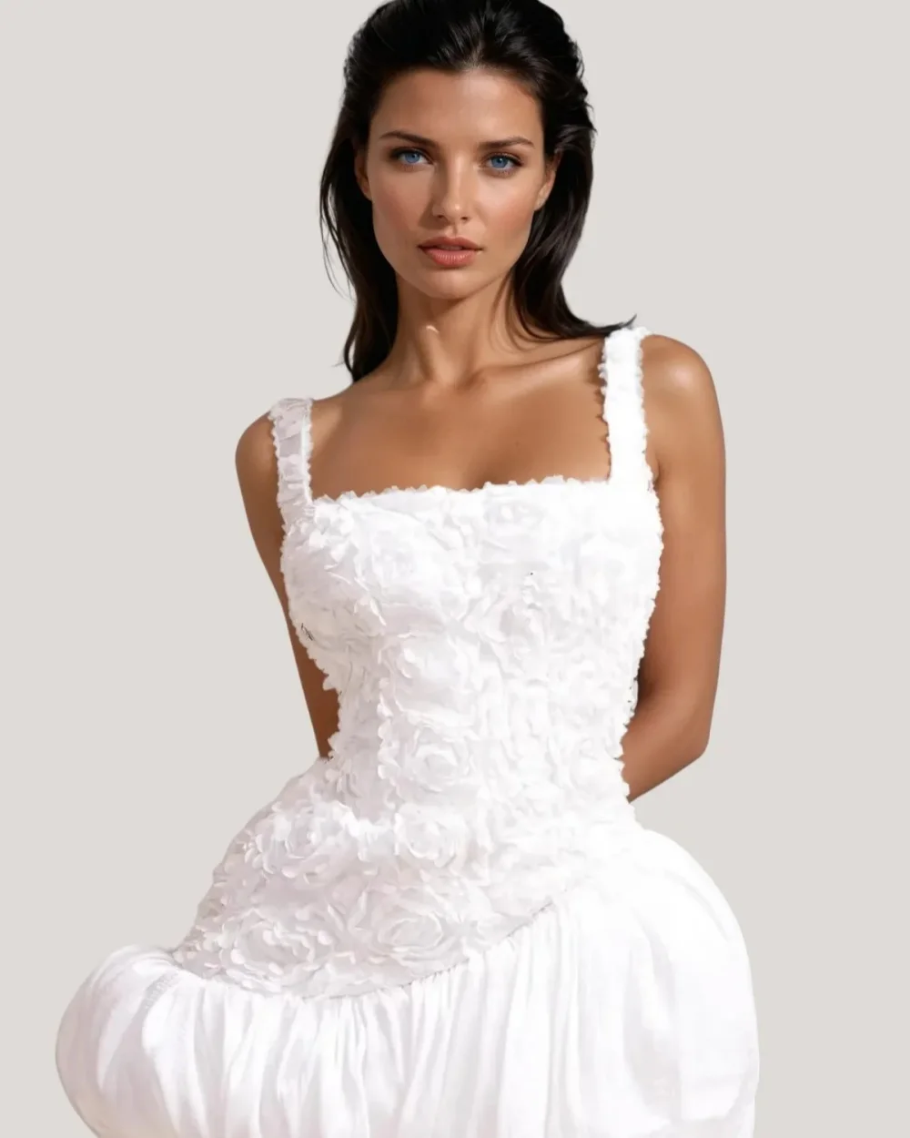 

Customized Fashion Women Jersey Handmade Flower Pleat A-Line Evening Dresses Sexy Spaghetti Strap Sleeveless Knee Length Dresses