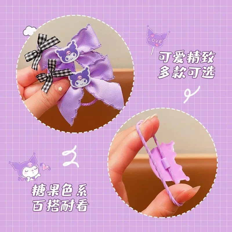 18 шт. Sanrio Hello Kitty веревка для волос аниме мультфильм милая моя мелодия Куроми аксессуары для волос круг для девочек и детей праздничные подарки