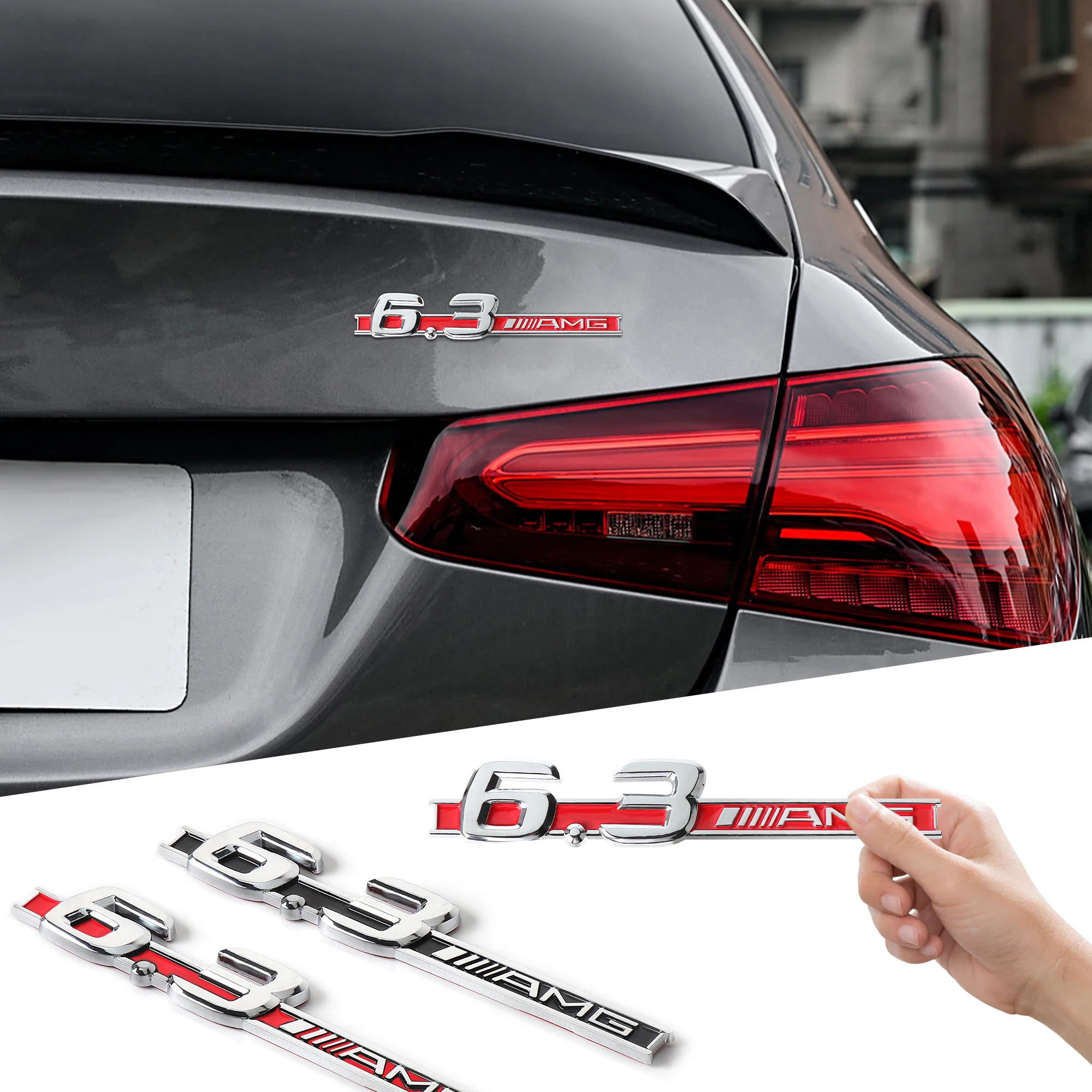 

Наклейка-эмблема на задний багажник автомобиля 3D ABS 3.2 5.5 6.3 6.5 AMG, буквы-значки для Mercedes Benz W204 Vito W639 ML270 CDI W163 GLA