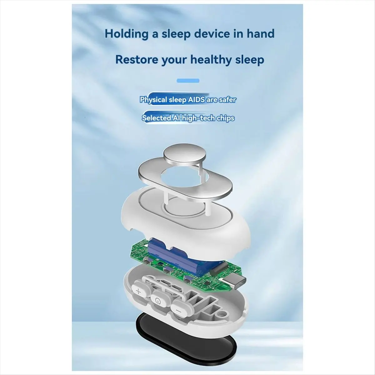 [Vend for]New Microcurrent Assist Instrument Intelligent Portable Sleep Aid Sleep Calming Sleep Aid Handheld Sleep Instrument