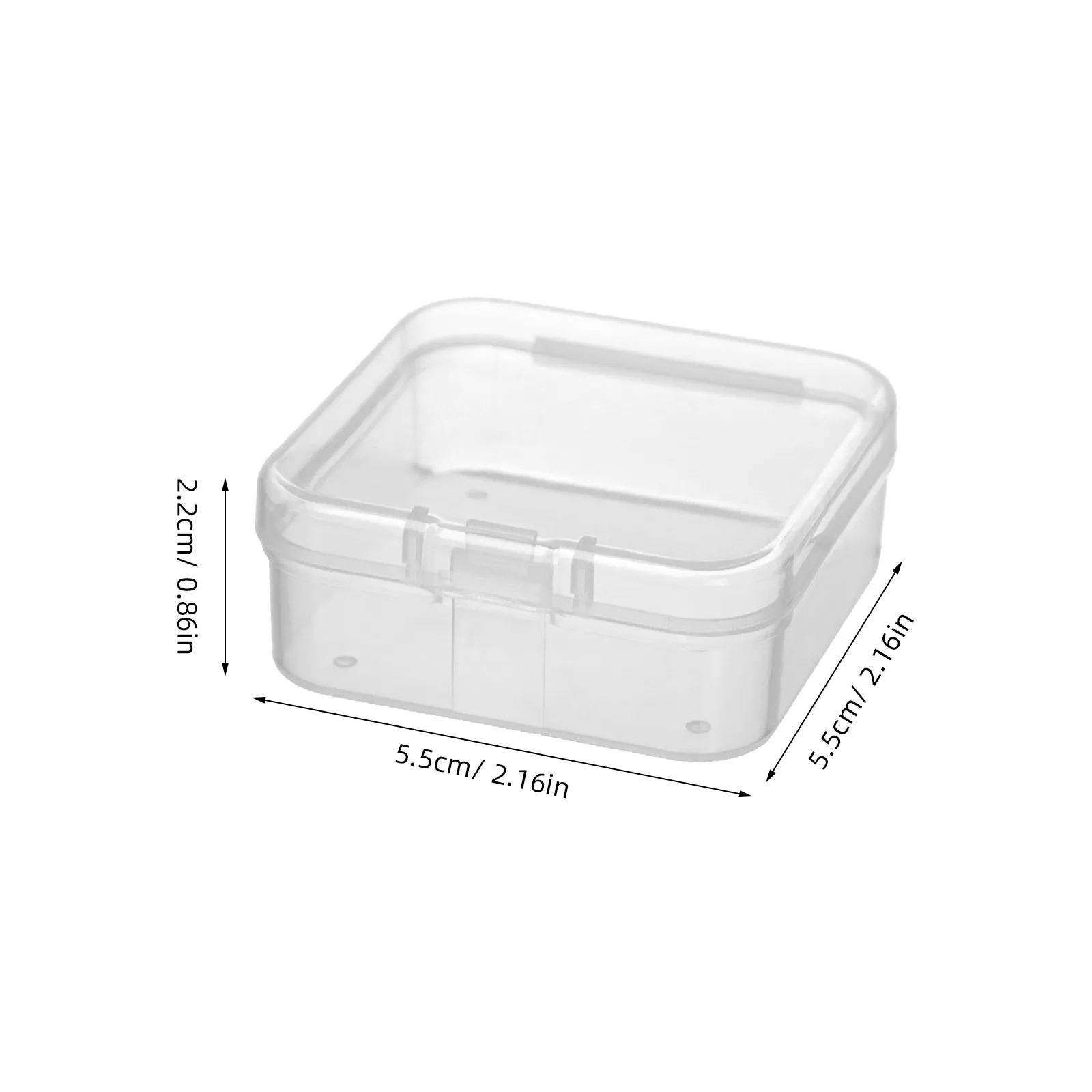 20pcs Small Plastic Storage Box Clear Durable Organizers For Craft Beads Coins Jewelry Pills Snacks Desktop Container Case