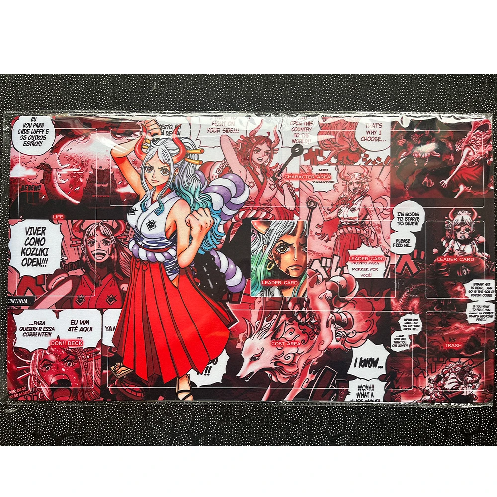 OPCG One Piece Playmat Yamato Nami Law Zoro Ace Trading Card Game Mat Dedicated Card Play Against Table Mat 600x350mm-O6