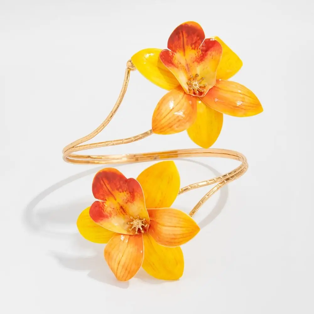 أزياء قابل للتعديل زهرة الذراع سلسلة رائعة البيض زهرة شارة الغريبة نمط العصرية Armlet اليد المجوهرات #3