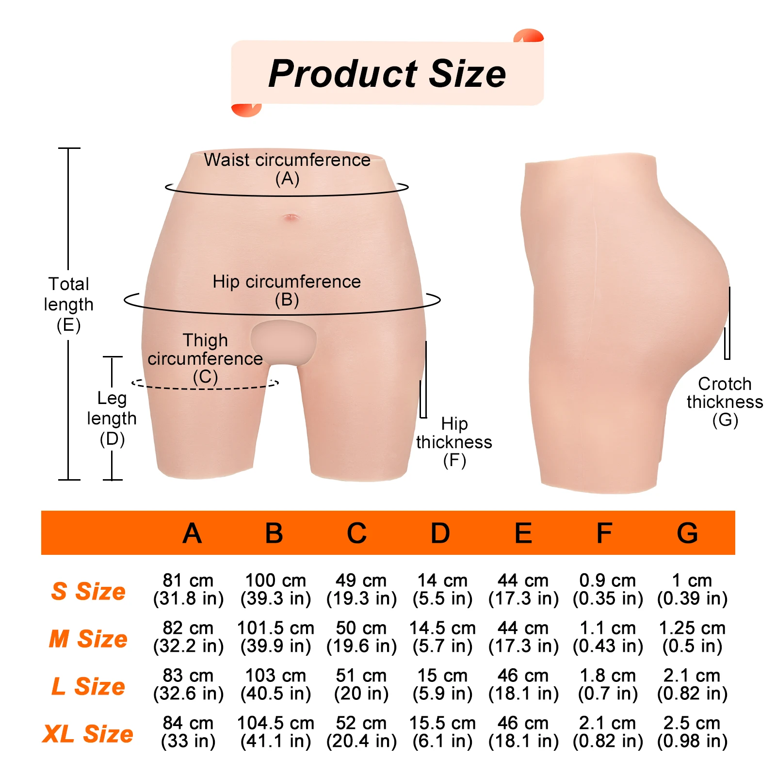 CYOMI Silicone Fake Vagina Panty Shaping Enhancer Hip Lift Pants Underwear Boxers Cosplay Costumes for Crossdressers Transgender