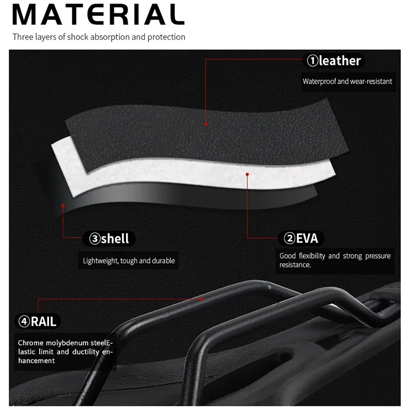 Toseek-sillín de bicicleta ligero, cómodo asiento de bicicleta de larga distancia, 185g, asientos para bicicleta de montaña y carretera, pieza de bicicleta