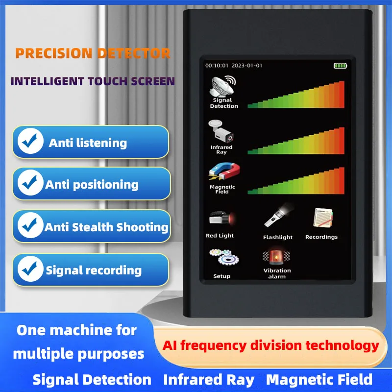 Скрытая камера-детектор 3,2 дюйма с ЖК-экраном гаджеты Обнаружение жучков мини-радар-детектор шпионская камера GPS GSM детектор звукового сигнала