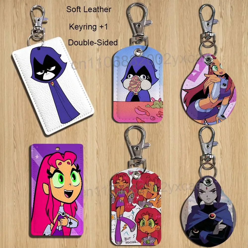 

Go Robin Starfire Teen Titans Card Holder With Keychain Executive Protection For Bank Credit Subway Bus Case