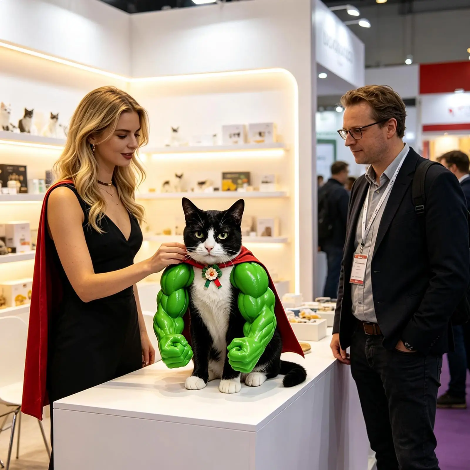 3D-gedrucktes Kostüm mit Muskulösen Armen für Haustiere, Lustiges Cosplay-Accessoire für Katzen und kleine Hunde, Urkomisches Halloween-Party-Foto – Detail 9