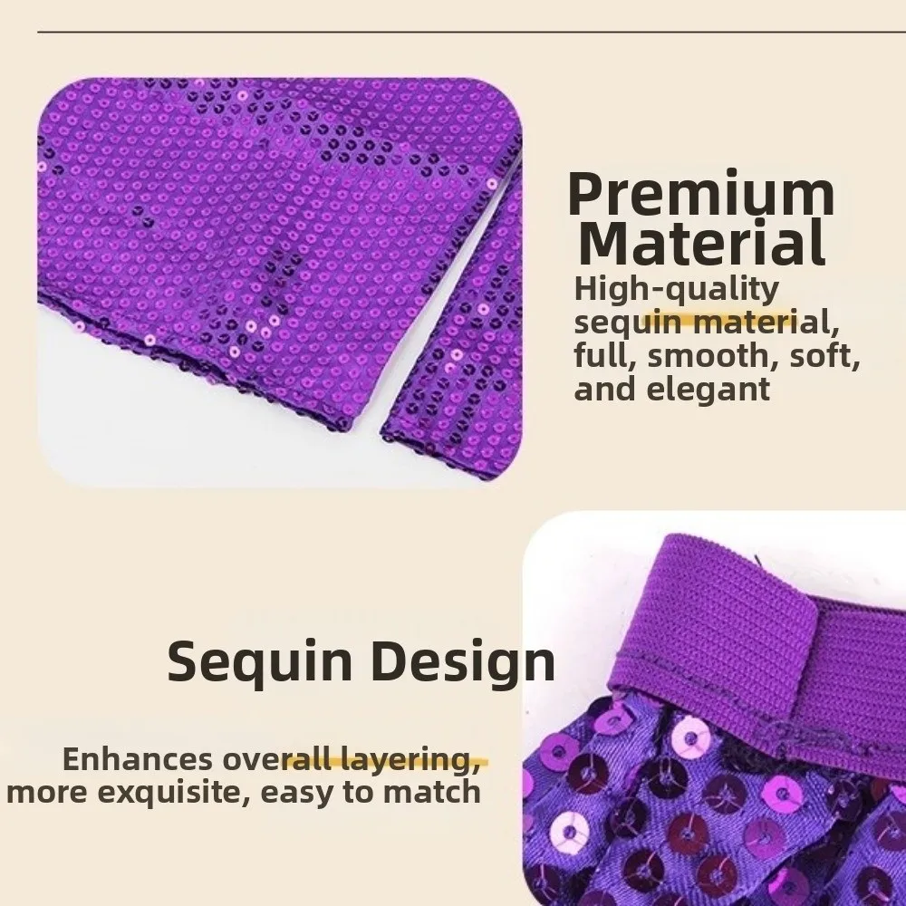 1 زوج تألق الترتر تدفئة الساق الركبة عالية لامعة التألق الساق الجوارب مرونة طويلة الجوارب غطاء الساق الهيب هوب #4