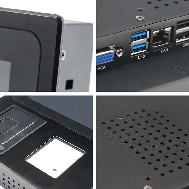 Quiosque de toque de acesso inteligente impressão digital 10.1 15.6 21 polegadas montagem na parede tablet Android com scanner de código de barras para atendimento