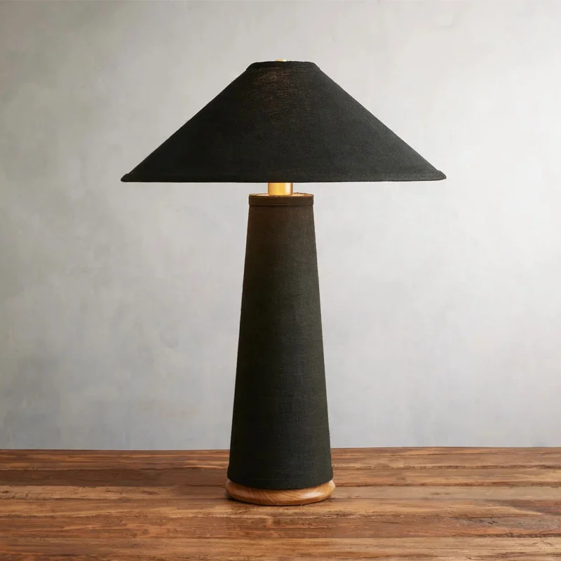 Modern bedside table Living room Bedroom Simple fabric desk lamp Hotel home desk lamp