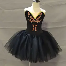 Children Professional Ballet Skirts Girls Black Swan Lake Ballet Tutu Dress For Kids Performance Costumes Ballerina Dress