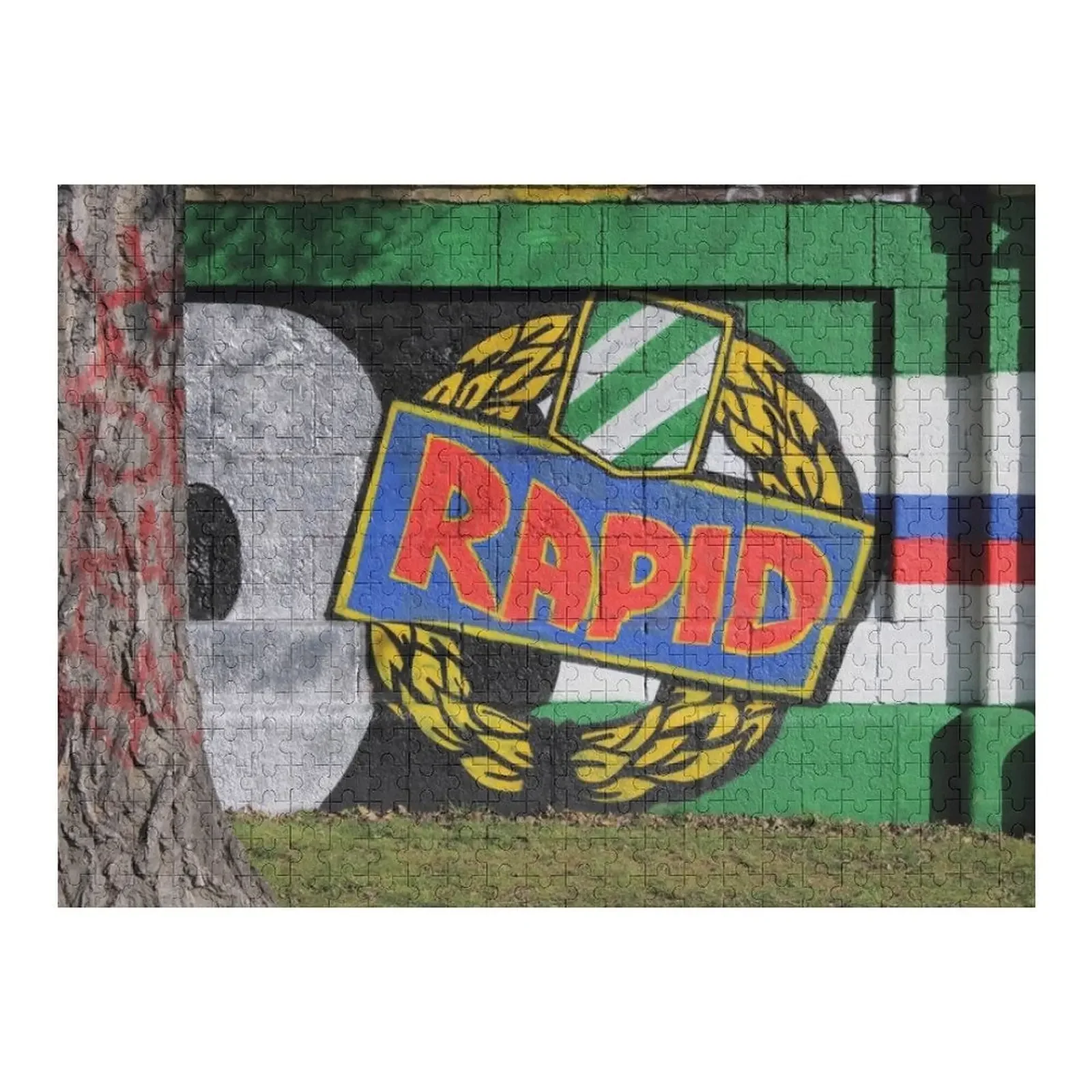Graffiti Rapid Wien Puzzle Photo personnalisé nom personnalisé bois bébé Puzzle en bois