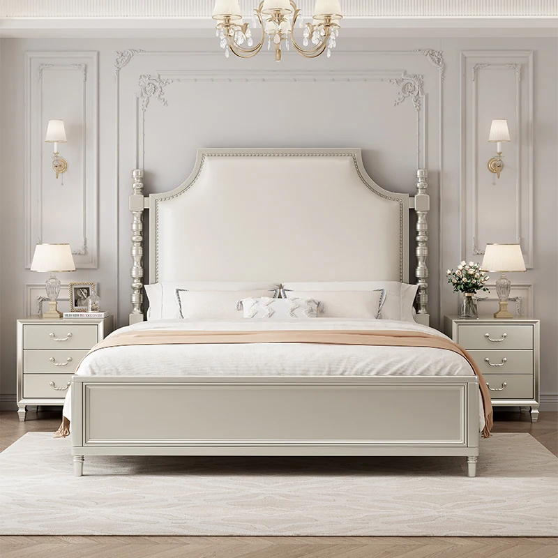 

Модный дизайн Каркас кровати Роскошная красота Современные французские кровати Эстетика Безопасный Простой свадебный деревянный Cama Casal Мебель для дома