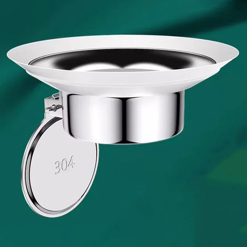 

S/L Squatting Pan Anti-smell Plug Bathtub Sewer Pipe Anti-blocking Cover Stainless Steel Toilet Floor Deodorize Stopper