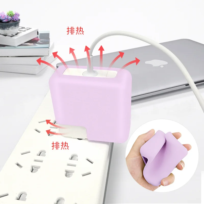 For Macbook Charger Protective Sleeve Laptop Power Adapter Silicone Sleeve 29 30 60 61 67 5 87 96 140w Charger Anti-shock Case