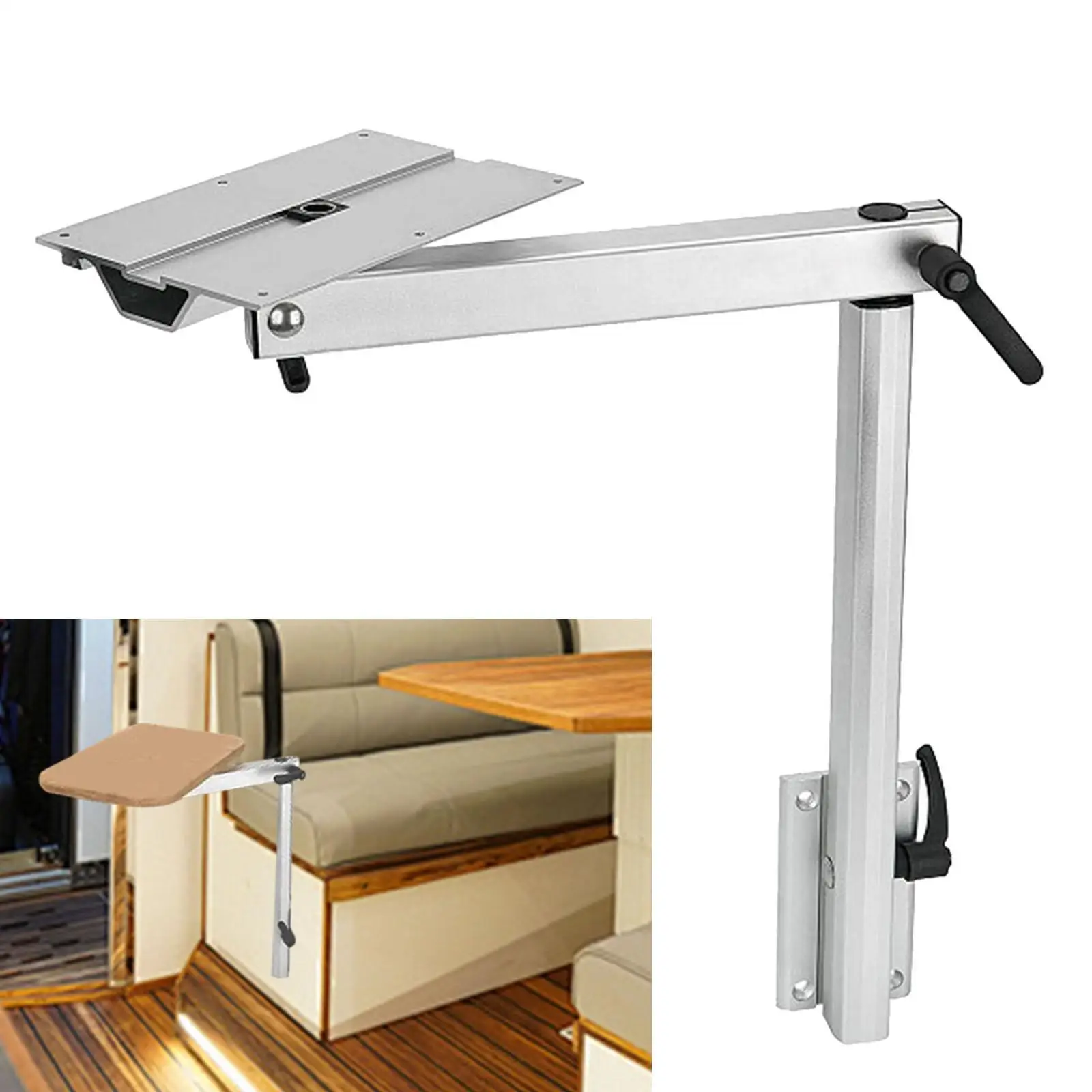 Generic RV Table Leg Accessories Easy to Use Practical High Performance Adjustable Table Leg Bracket for Travel Trailer