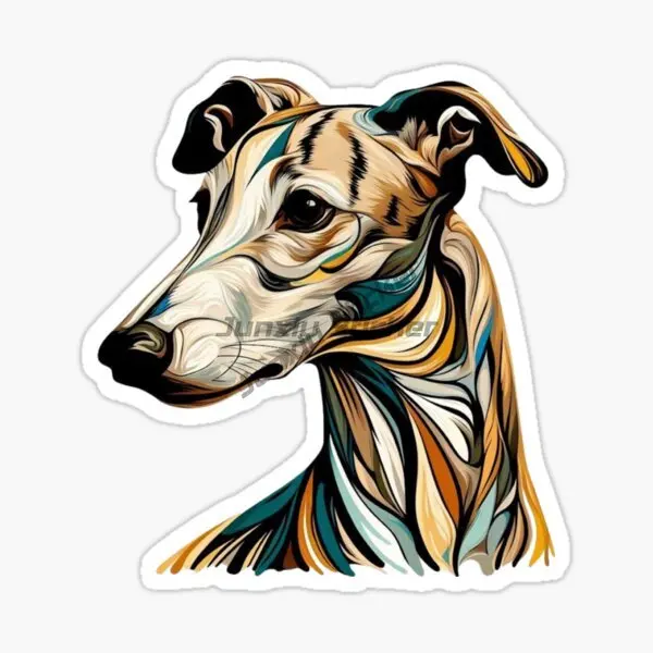 Spanish Lion Dog Greyhound Car Stickers PVC Vinyl Reflective Decals