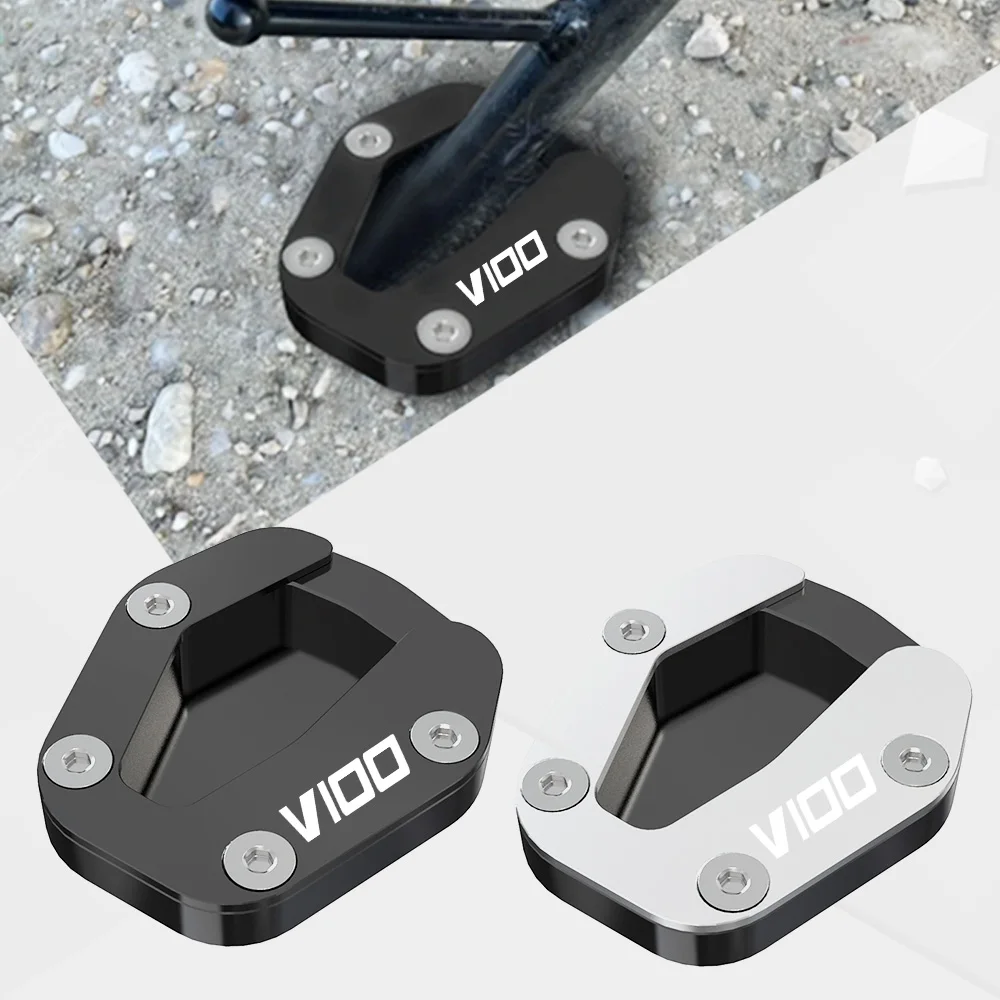 

FOR MOTO GUZZI V100 V 100 Mandello S 2023 2024 Accessories Motorcycle Enlarger Pad Valve Caps Part CNC Kickstand Foot Side Stand