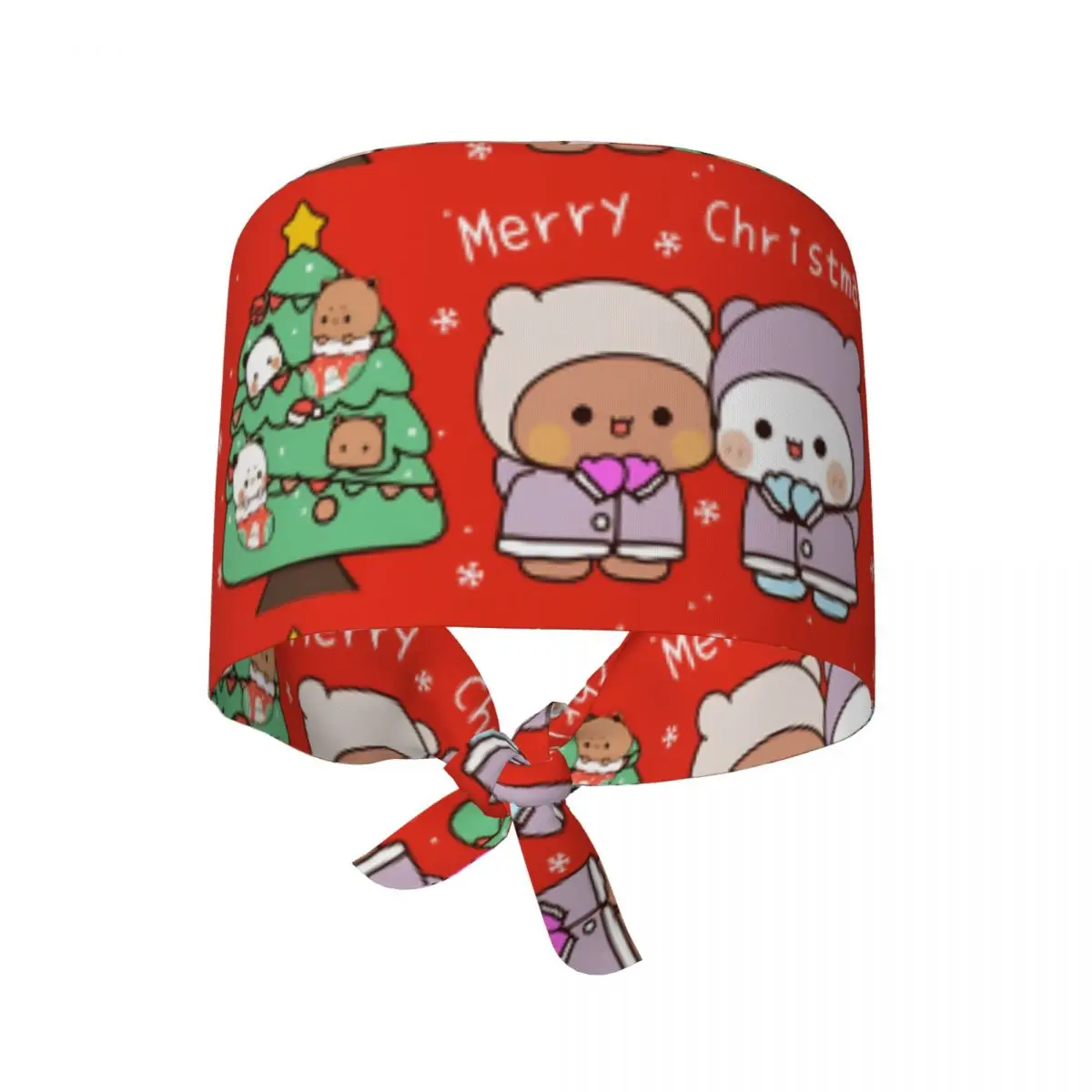 Chapéus de enfermagem dudu bubu boné de trabalho feliz natal moda chapéu médico para mulheres unissex padrão de cabelo longo boné de trabalho