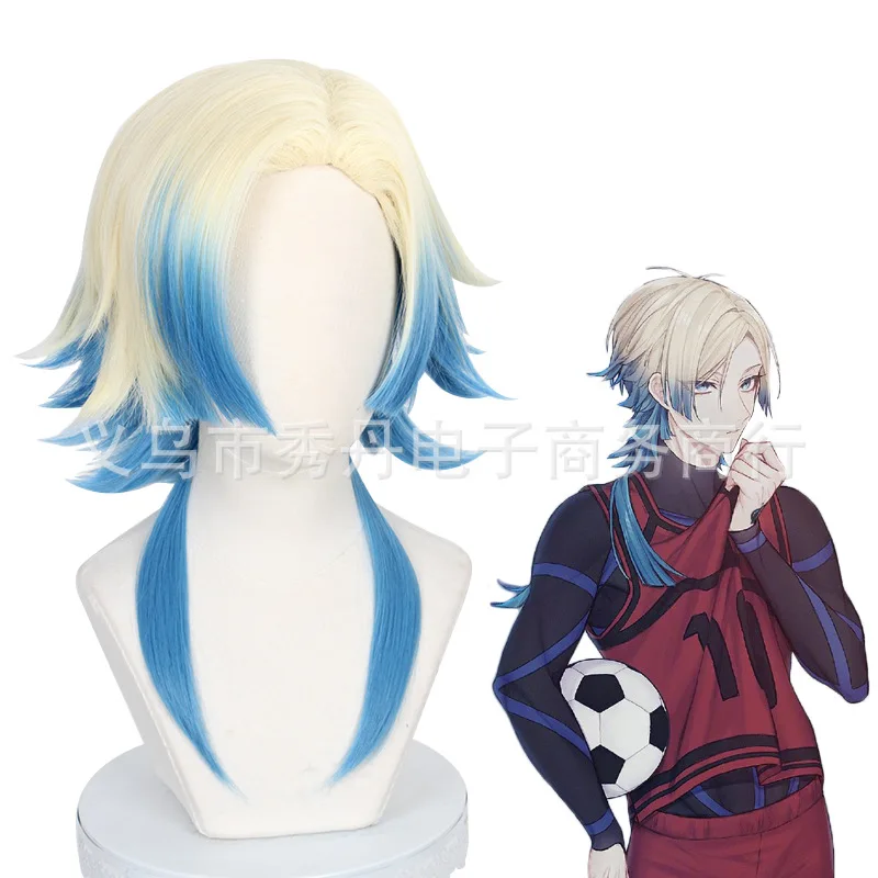 Perruque de Cosplay Prison bleue Michelle Cesar, teinture dégradé de cheveux inversés