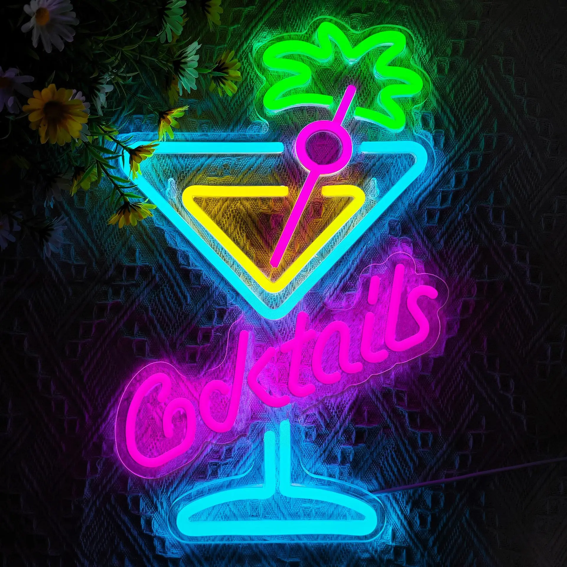 Cocktails Beer Bar Series Neon Lights Letters LED Lights Sign Bar Cocktail Surprise Party Club Bedroom Room ART Wall Decoration