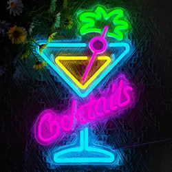 Cocktails Beer Bar Series Neon Lights Letters LED Lights Sign Bar Cocktail Surprise Party Club Bedroom Room ART Wall Decoration