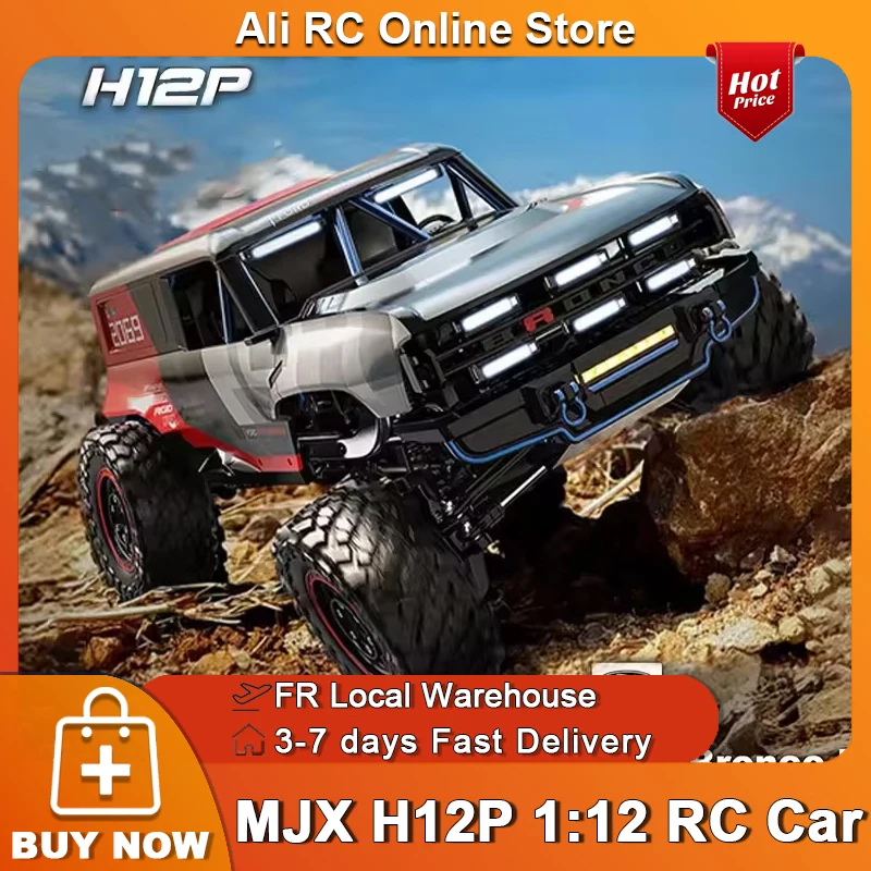 Original MJX HYPER GO 1/12 H12P RC Auto 3500KV Bürstenlos Hochgeschwindigkeits 2.4Ghz Fernsteuerung 1/12 Auto Professionelles RC Kletterauto Allradantrieb Geländefahrzeug RTR ﻿