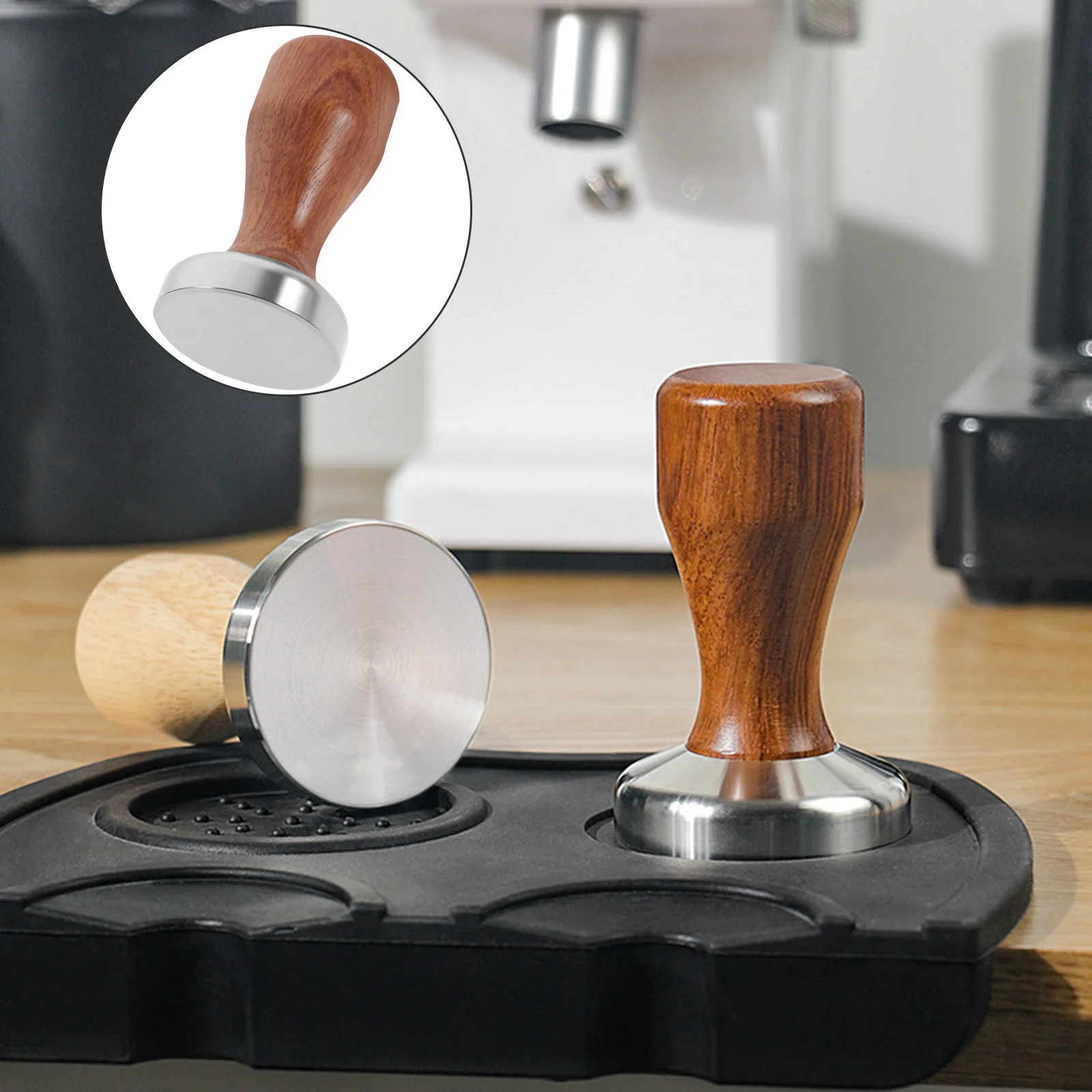 

Тампер из нержавеющей стали с эргономичной ручкой, инструмент для прессования эспрессо, профессиональный домашний бар, аксессуар для кофе, темпер для кофе