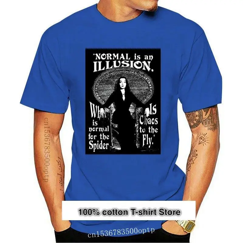 Camiseta Morticia Addams-Normal Is An ilusio, camisa clásica de película, 2024, 2024 S, camiseta de moda, envío gratis