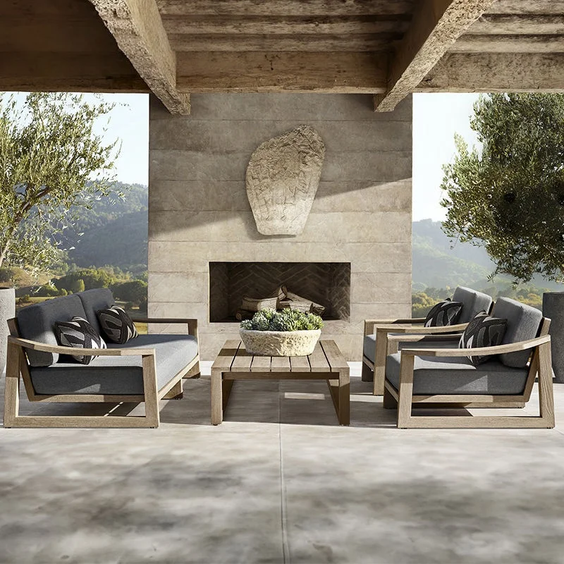 

Factory Price Modern Outdoor Garden Furniture Three-person European Garden Furniture Sofa